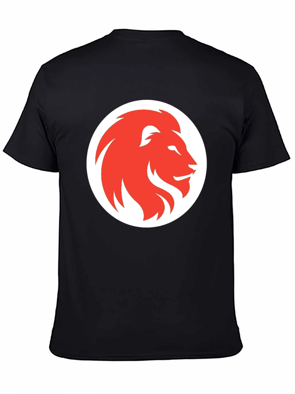 Lion Graphic Print Mens Black T-Shirt