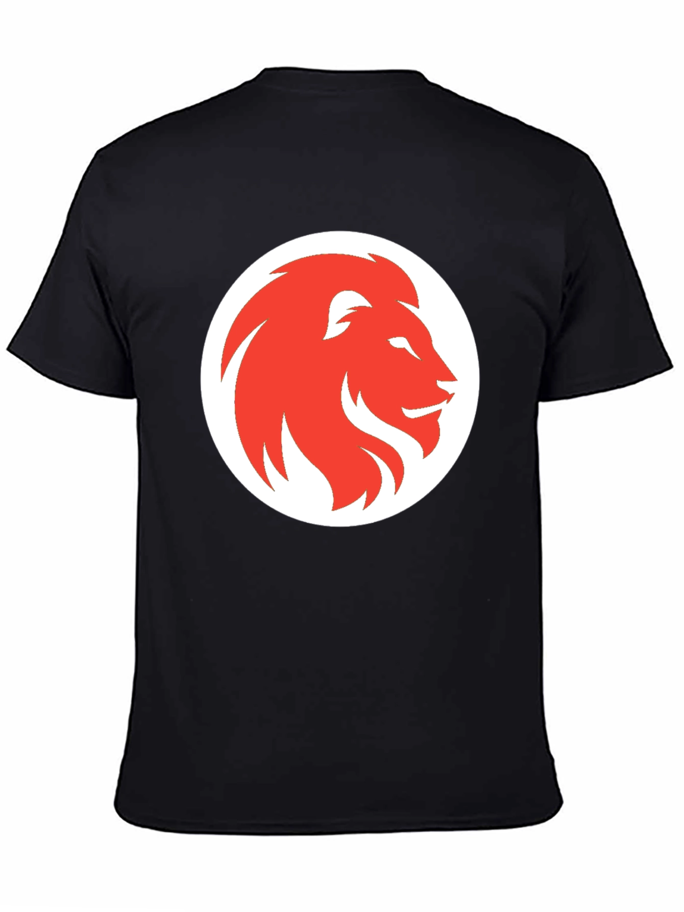 Lion Graphic Print Mens Black T-Shirt