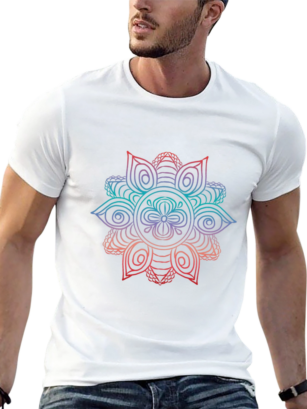 Mandala Graphic Black T-Shirt