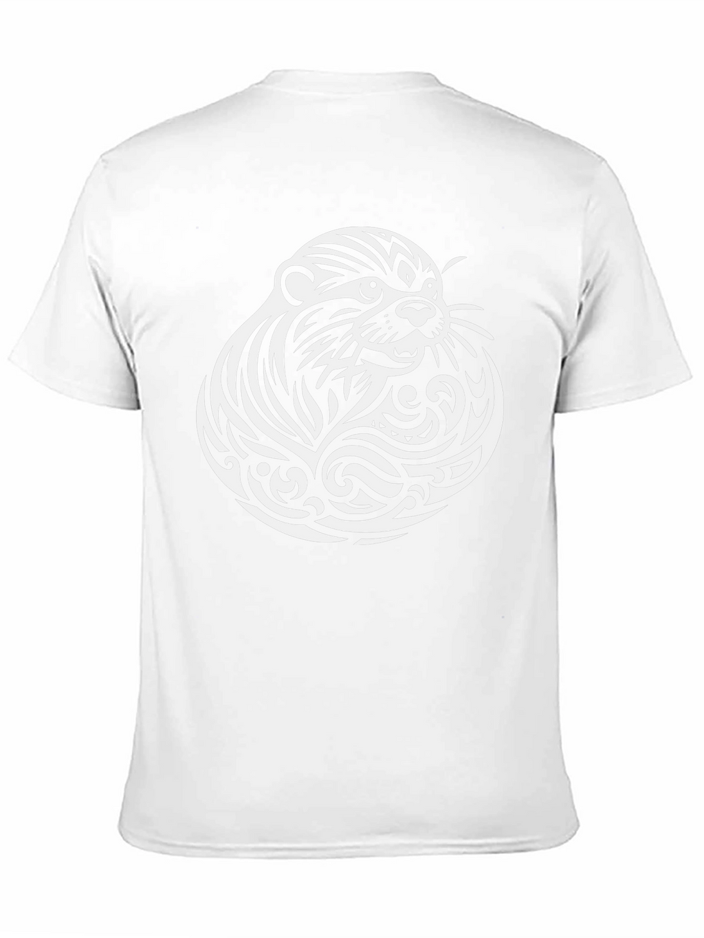 Otter Tribal Tattoo T-Shirt - Black