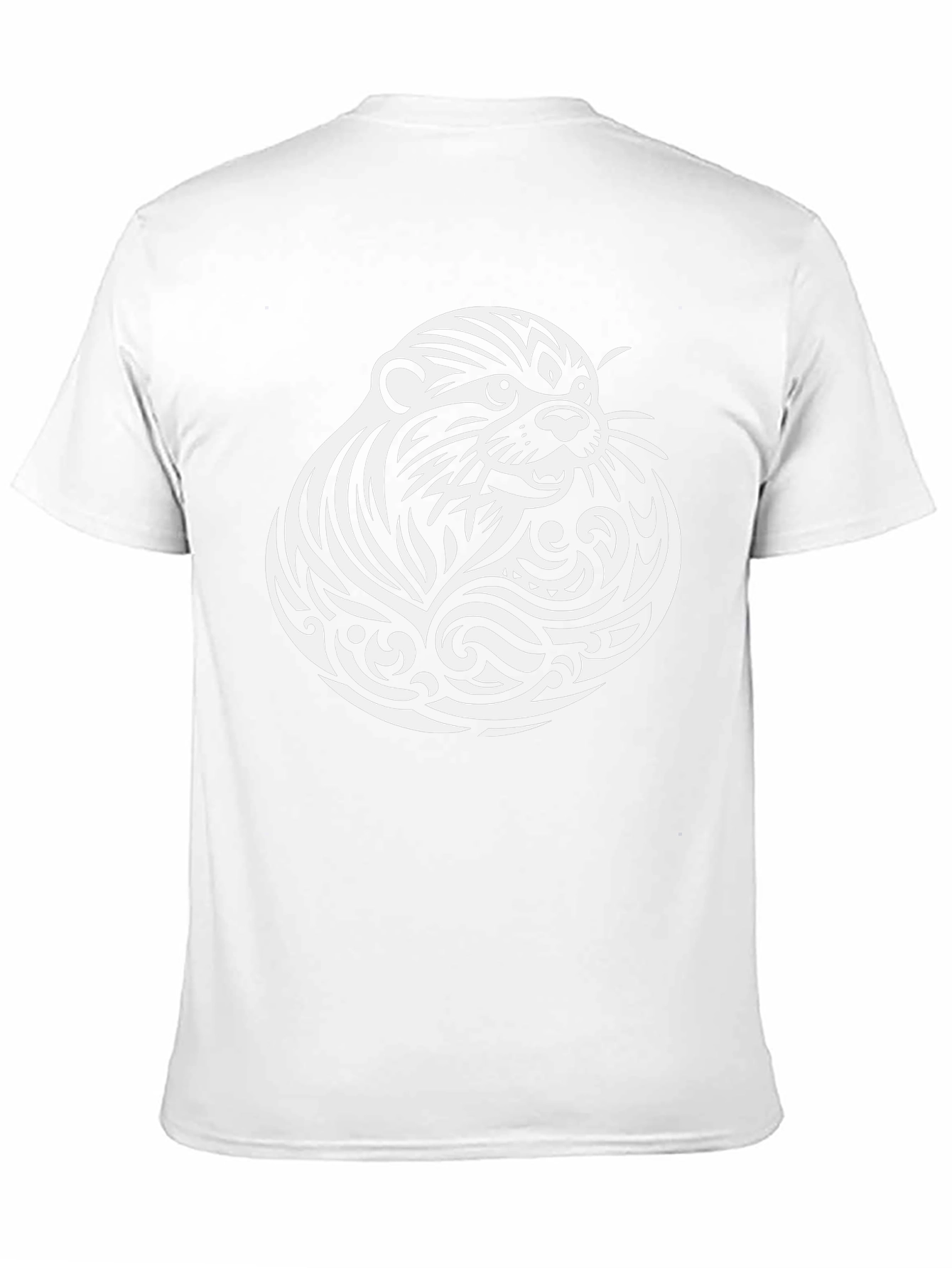 Otter Tribal Tattoo T-Shirt - Black