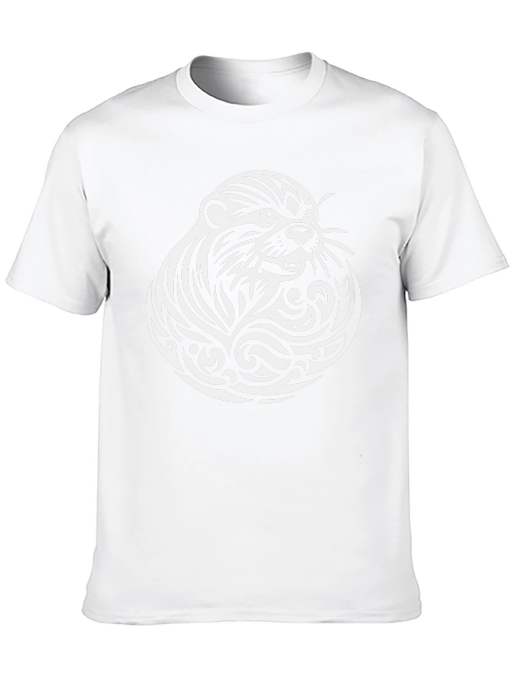 Otter Tribal Tattoo T-Shirt - Black