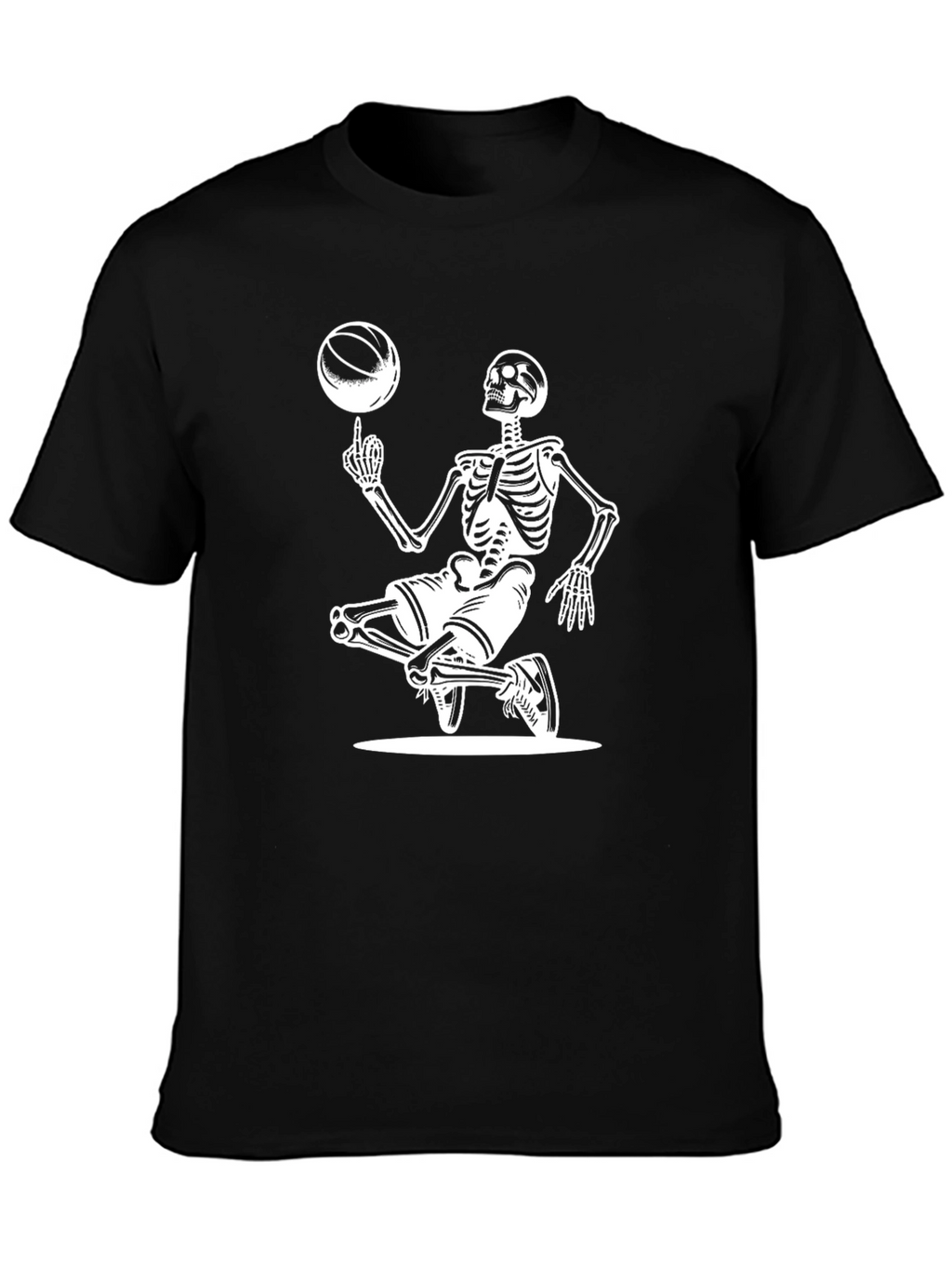 Skeleton Basketball T-Shirt - Spin to Win!