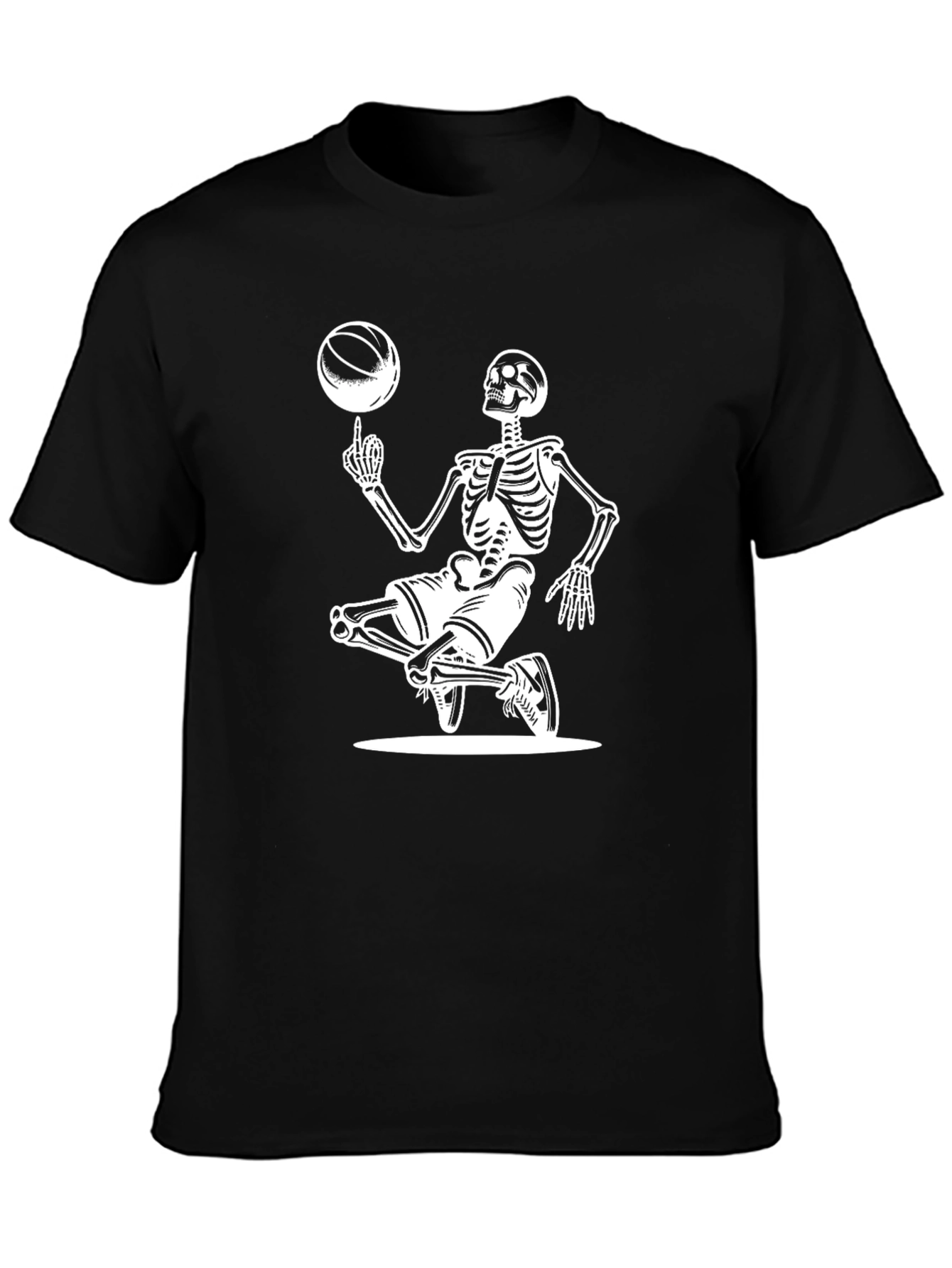 Skeleton Basketball T-Shirt - Spin to Win!