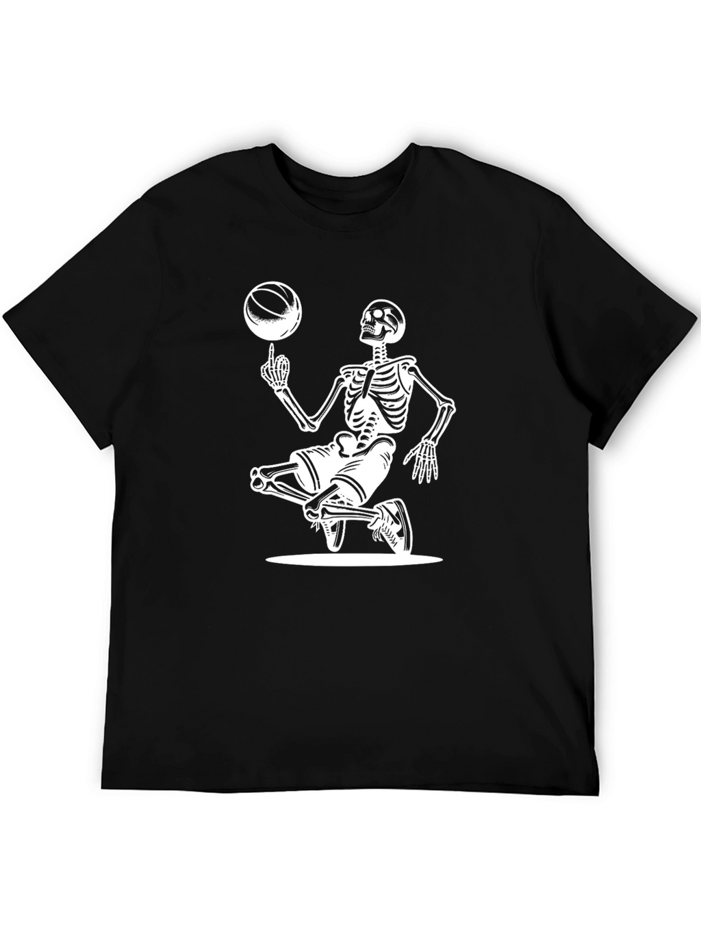 Skeleton Basketball T-Shirt - Spin to Win!