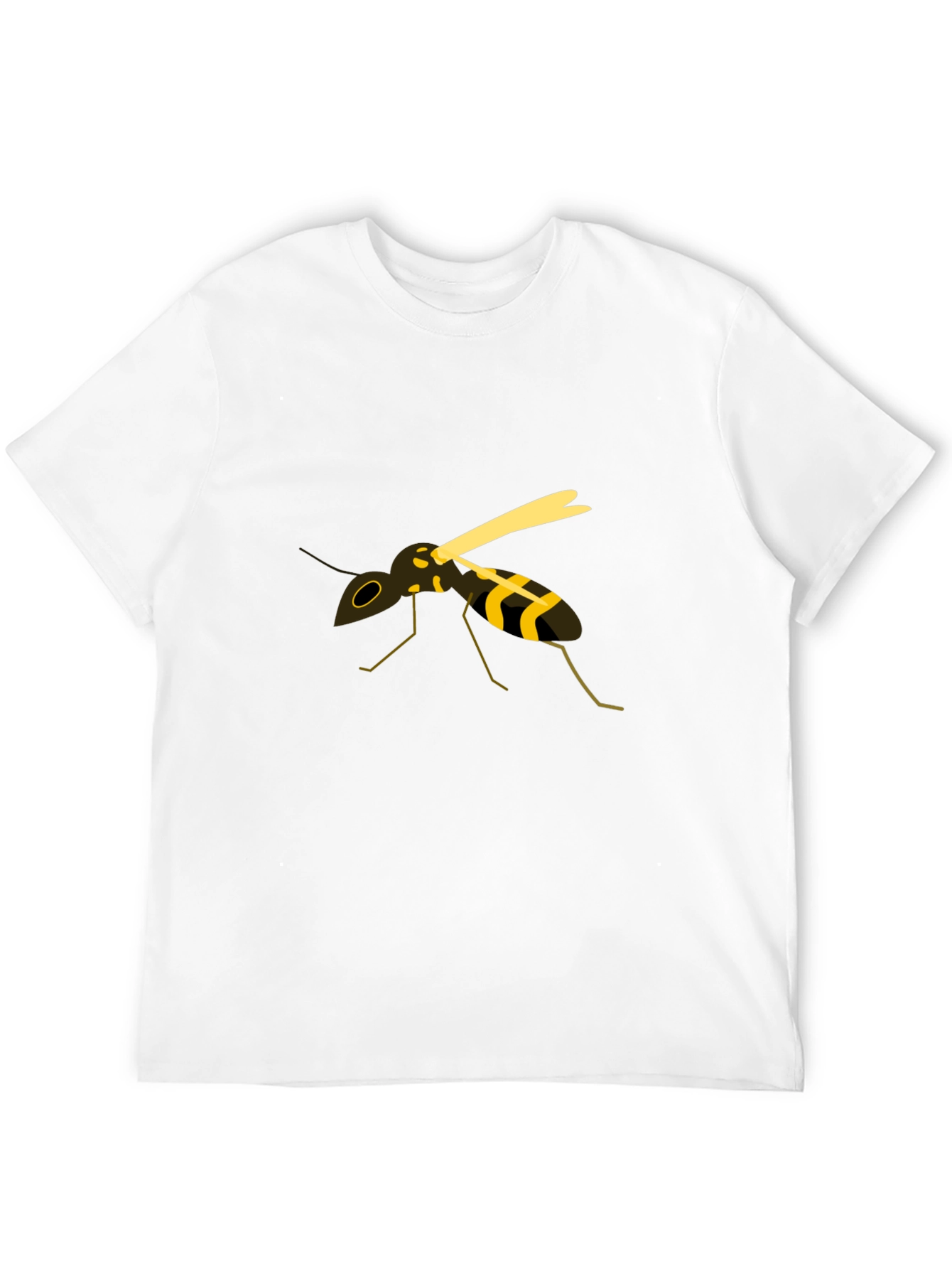 Wasp Graphic Tee - Black Cotton Casual Top