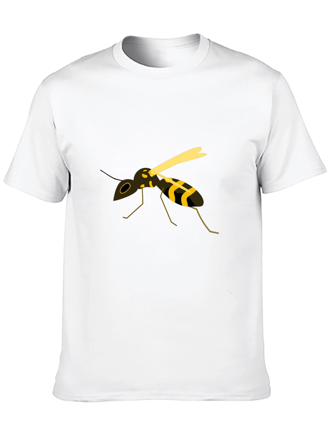 Wasp Graphic Tee - Black Cotton Casual Top