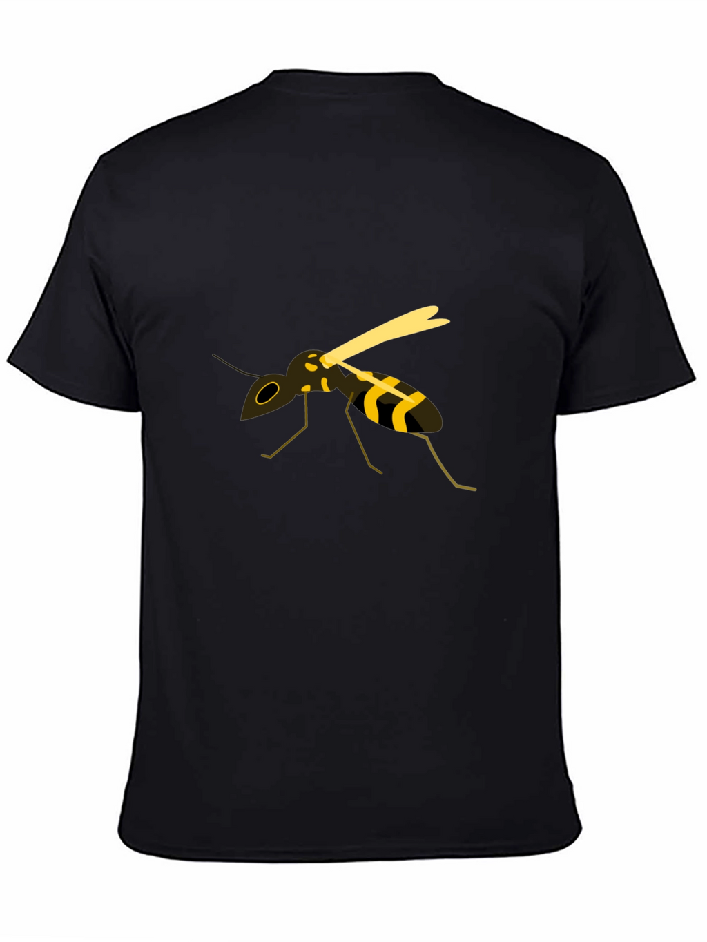 Wasp Graphic Tee - Black Cotton Casual Top