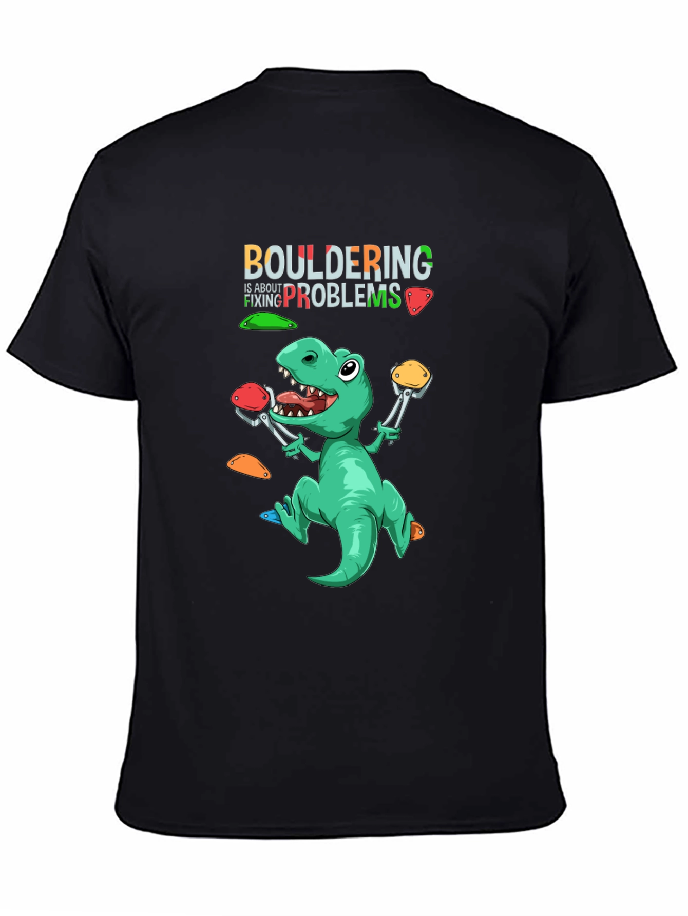 Bouldering Dinosaur Graphic Tee - Climb On!