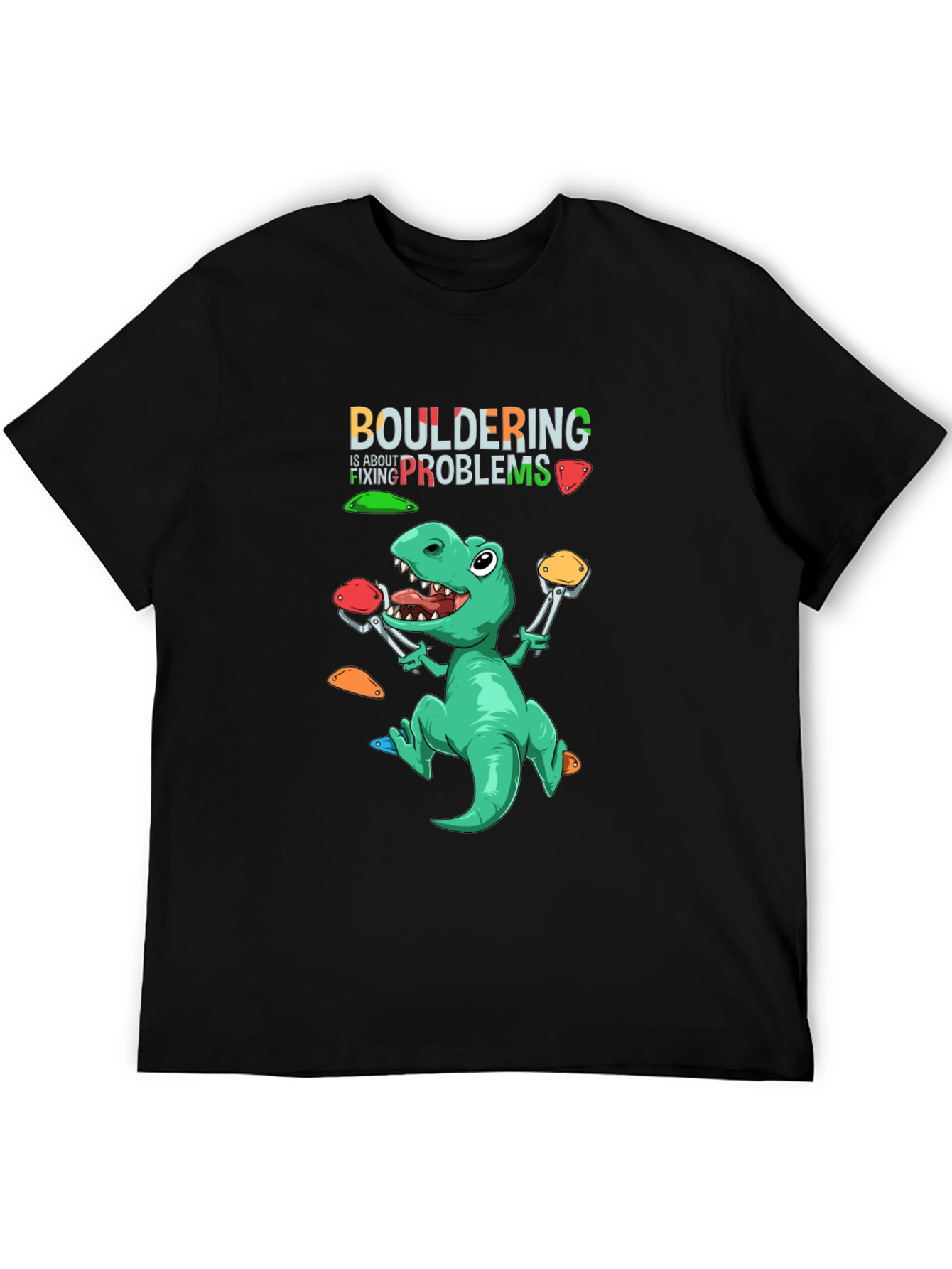 Bouldering Dinosaur Graphic Tee - Climb On!
