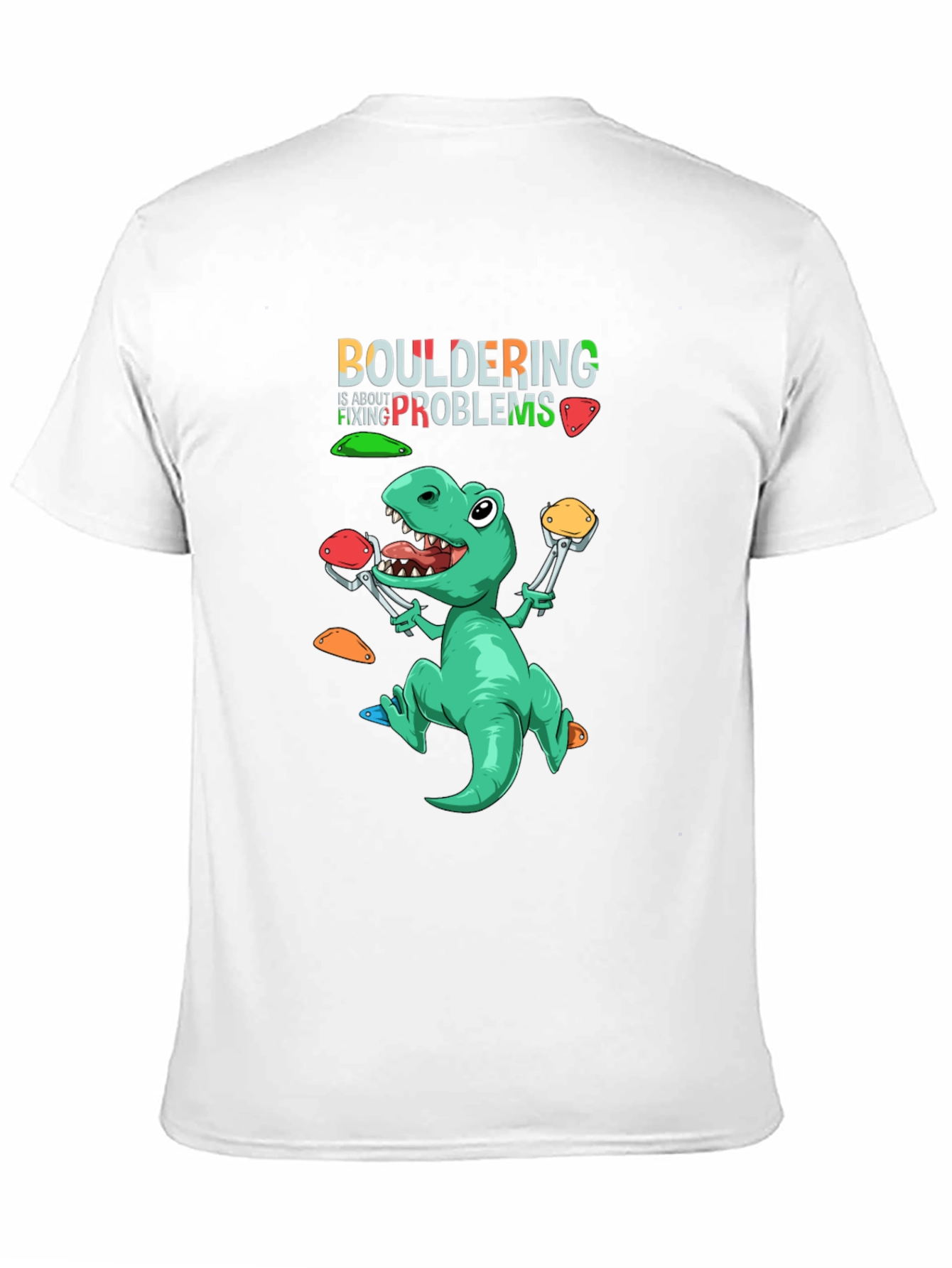 Bouldering Dinosaur Graphic Tee - Climb On!