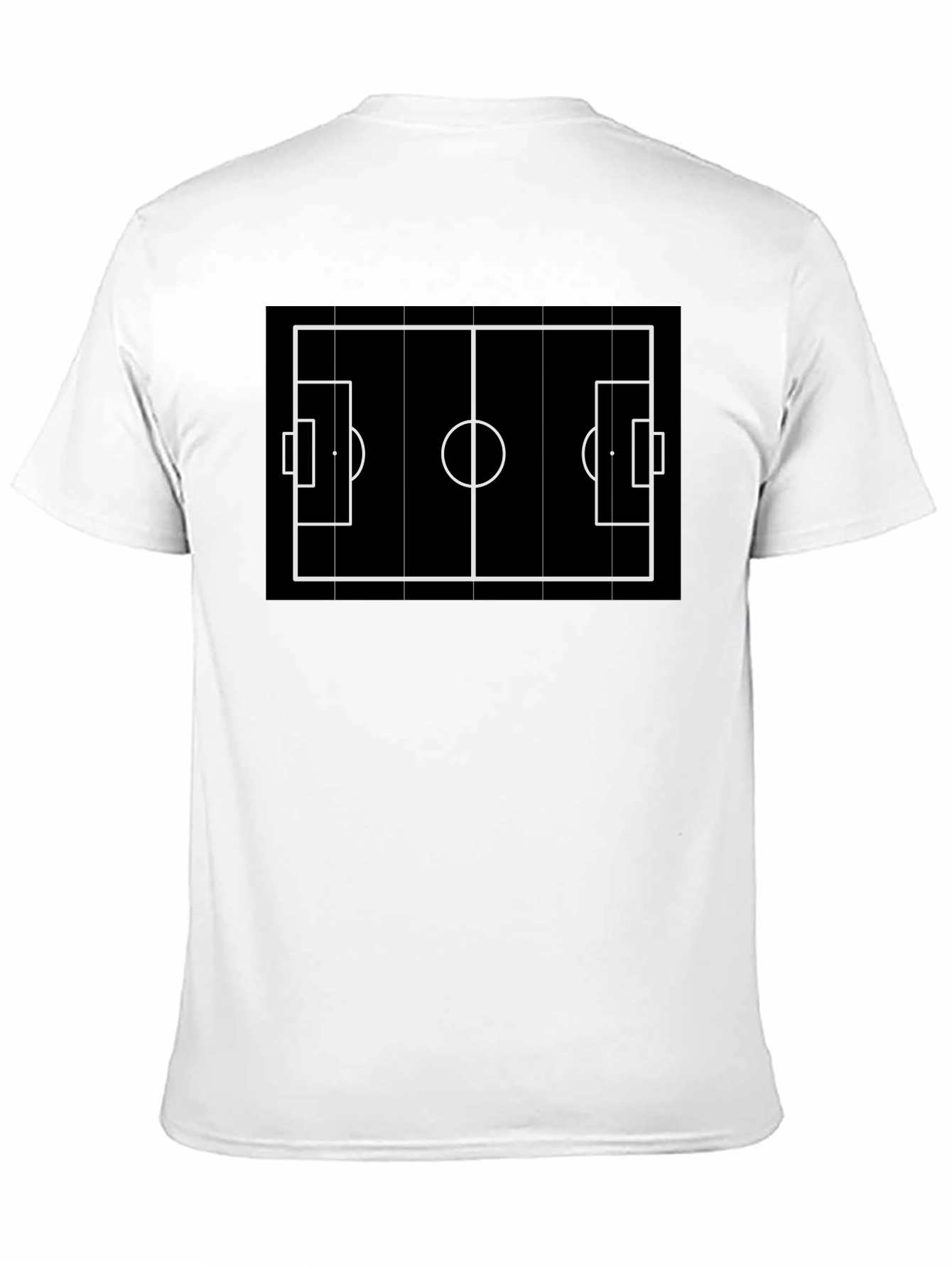 Soccer Field Graphic Tee - Black Cotton Blend