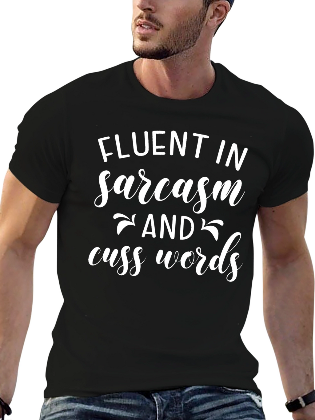Fluent in Sarcasm Funny Graphic Tee