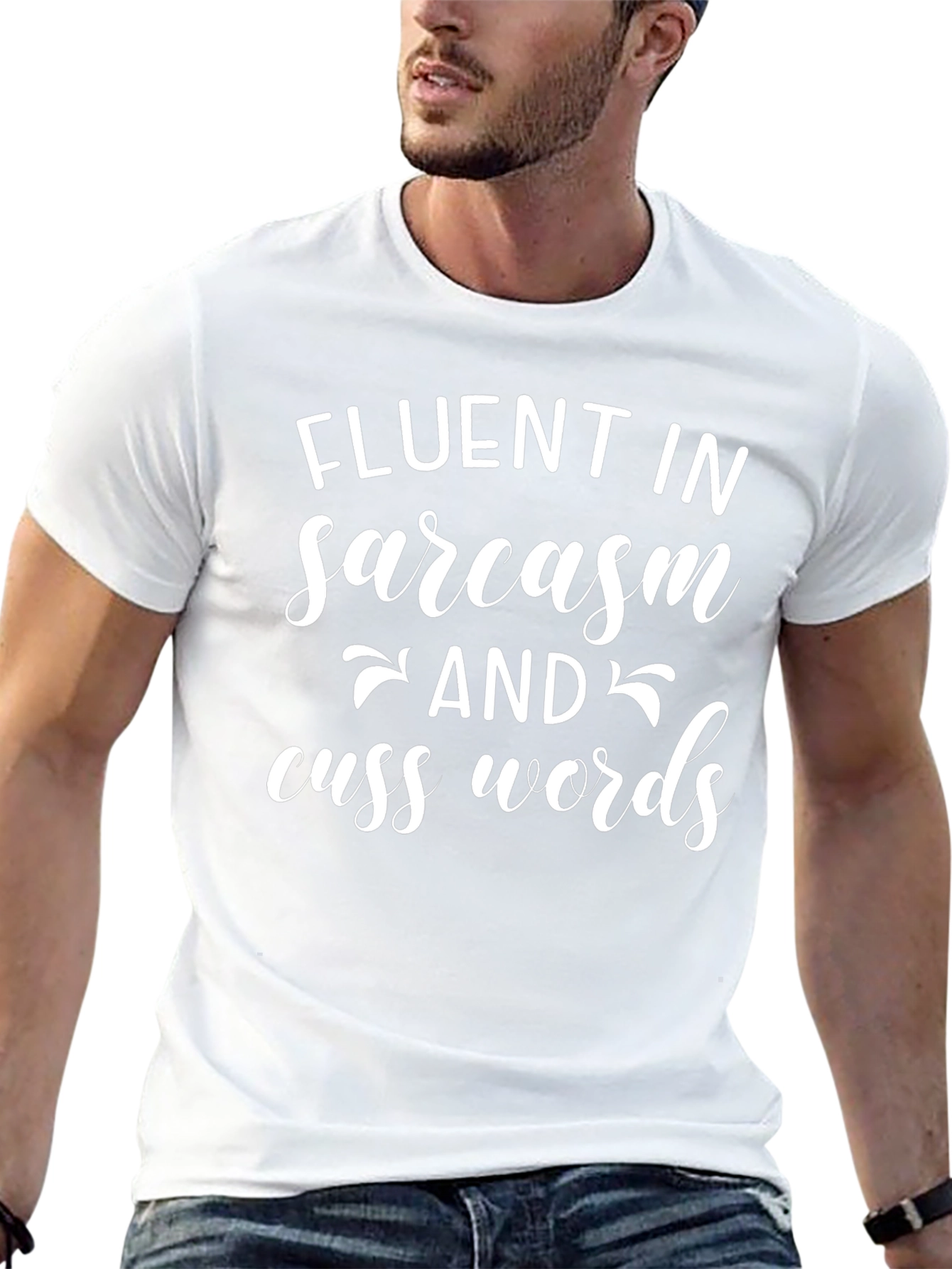 Fluent in Sarcasm Funny Graphic Tee