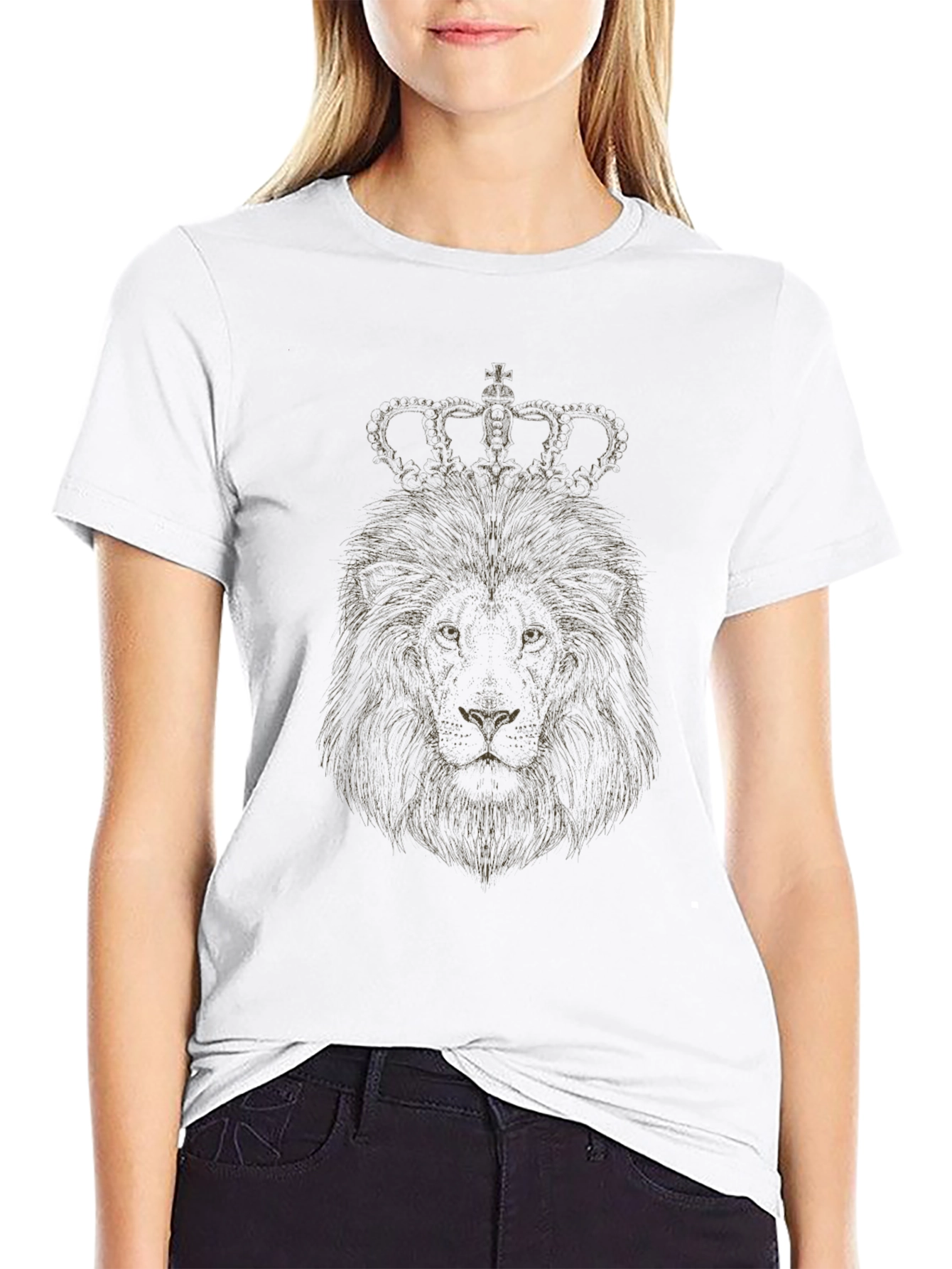 Lion Crown Graphic Tee - Black T-Shirt