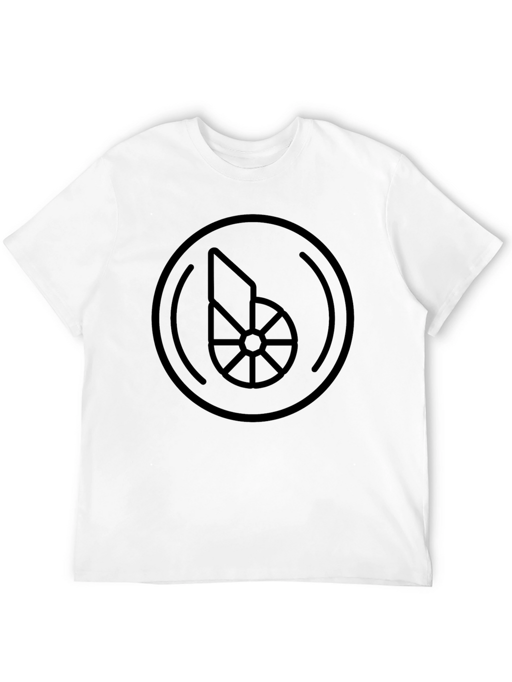 Geometric Circle Graphic Tee - Modern Black T-Shirt