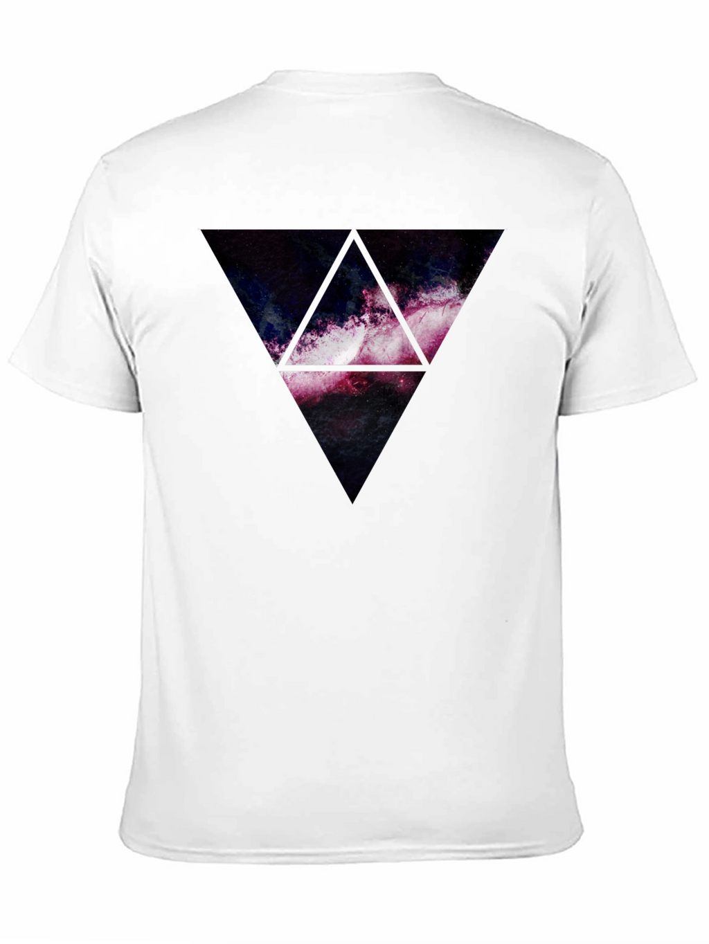Galaxy Triangle Graphic Print T-Shirt - Black