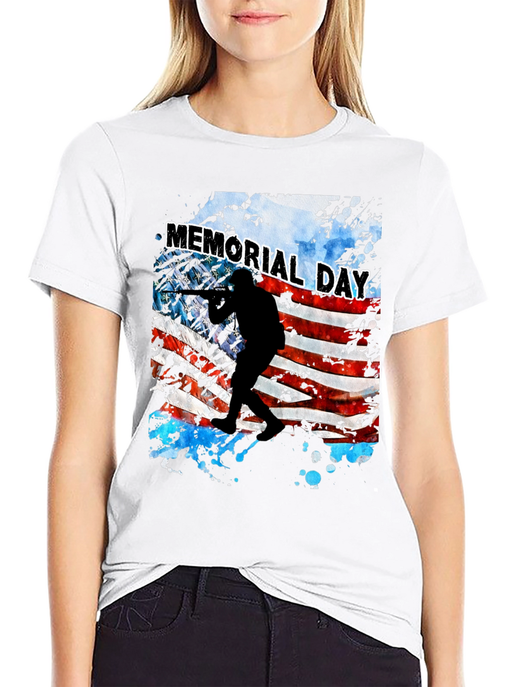 Memorial Day Flag Graphic T-Shirt