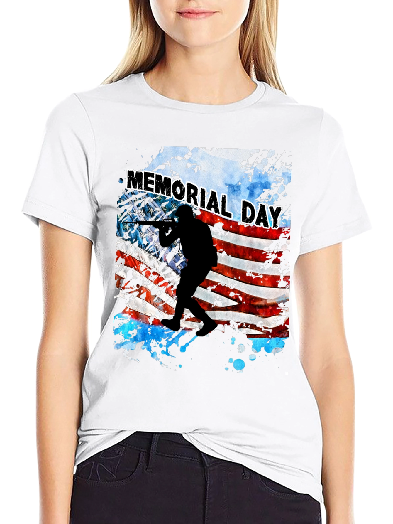 Memorial Day Flag Graphic T-Shirt