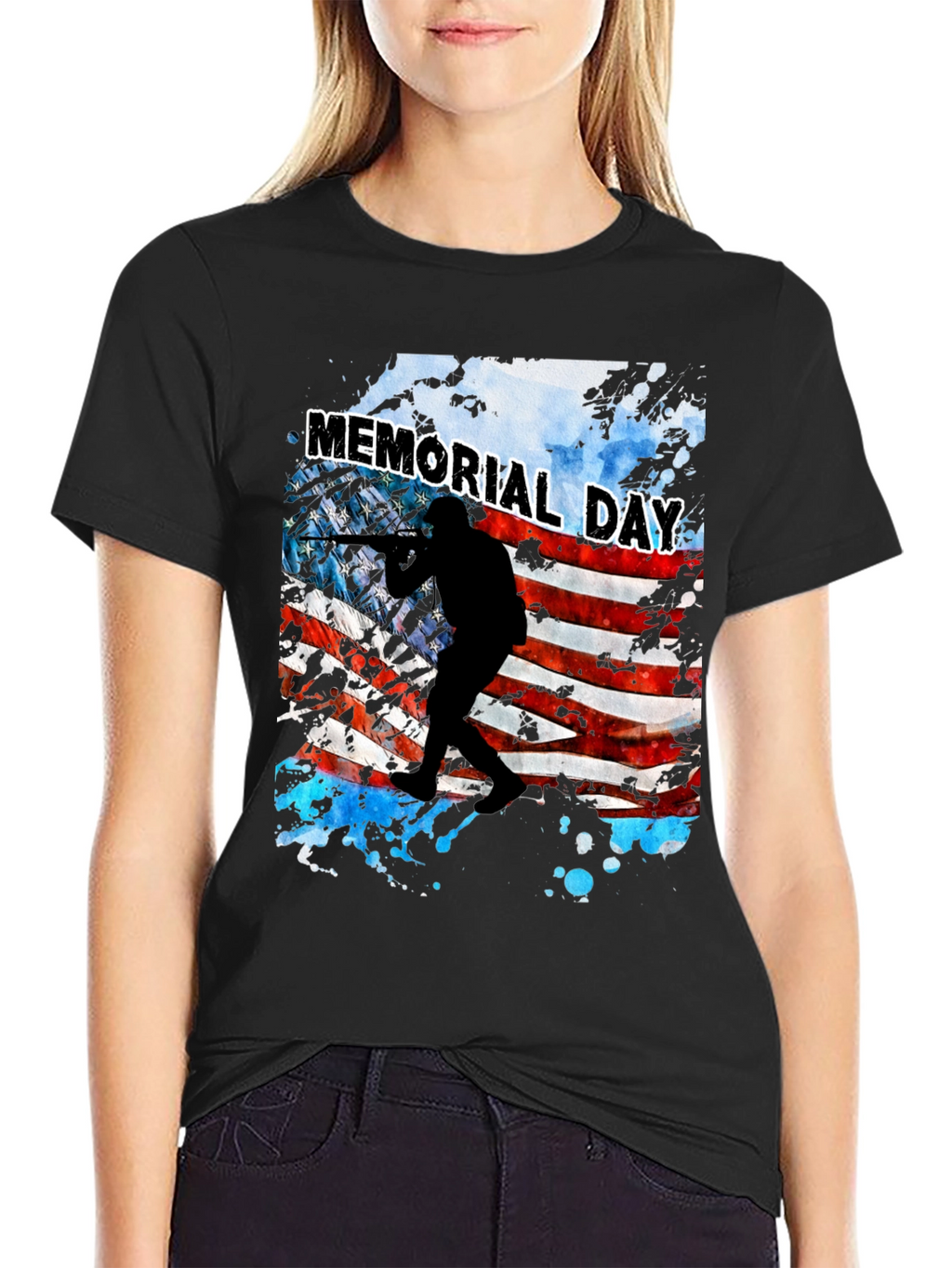 Memorial Day Flag Graphic T-Shirt