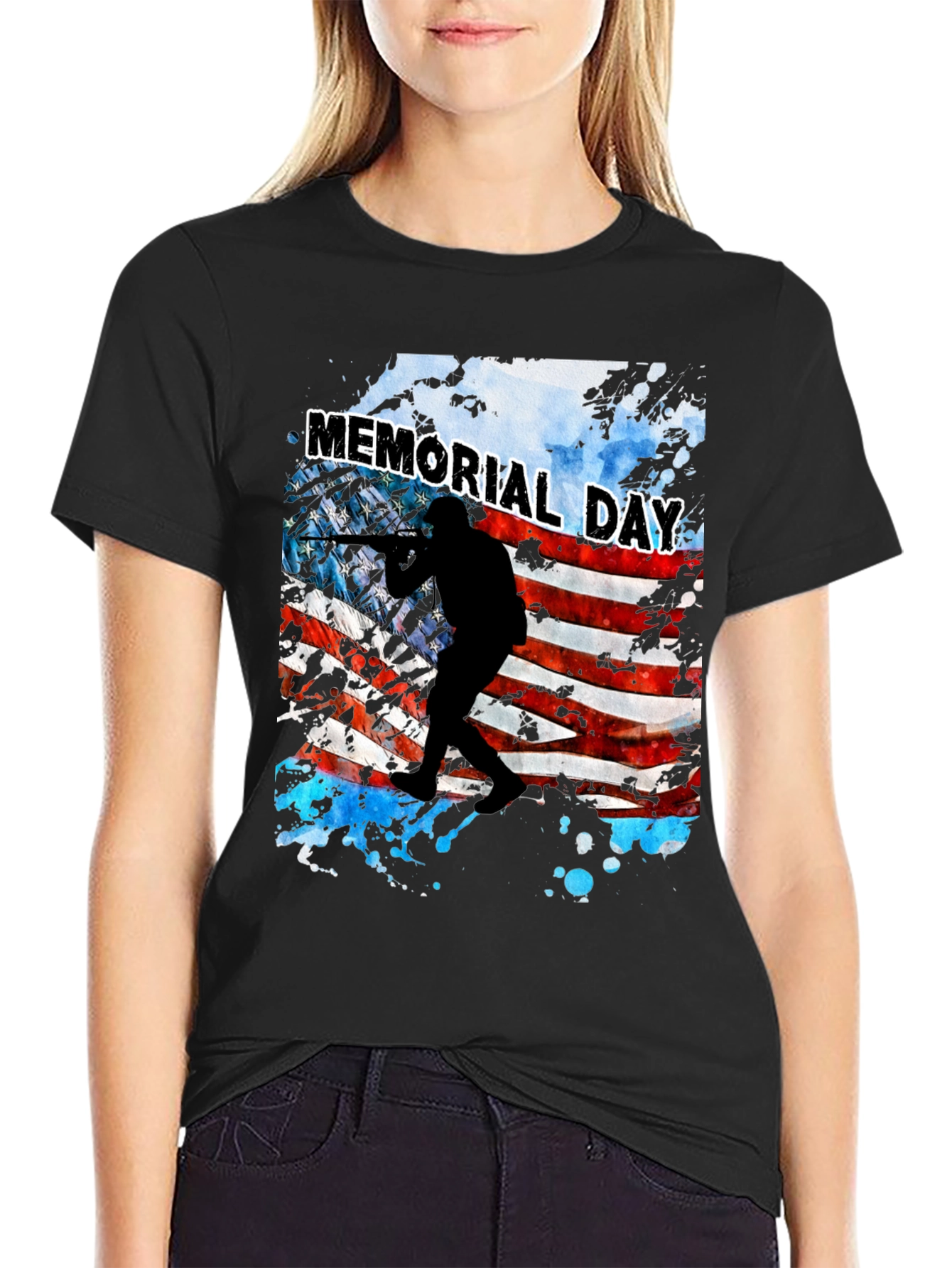 Memorial Day Flag Graphic T-Shirt
