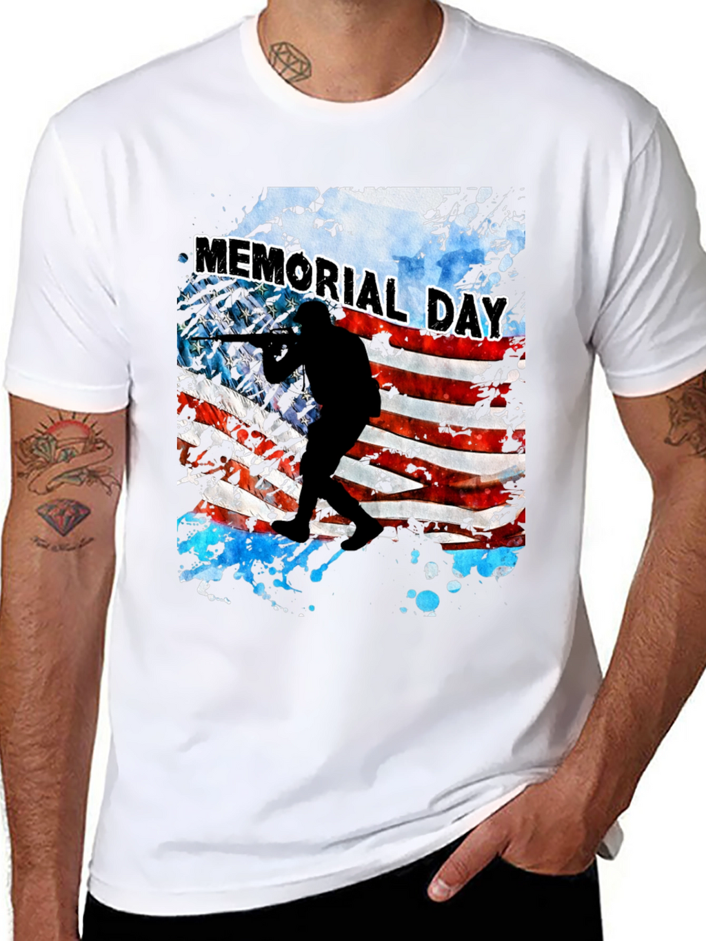 Memorial Day Flag Graphic T-Shirt