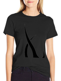 Modern Black T-Shirt with Abstract Graphic Design