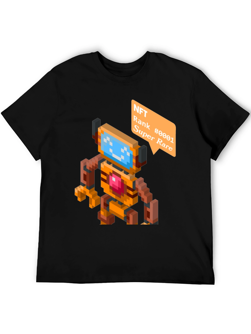 Pixelated NFT Robot Graphic Tee