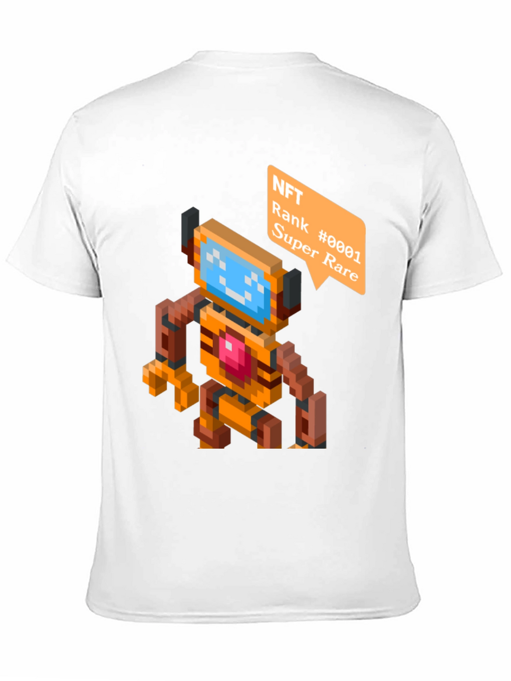 Pixelated NFT Robot Graphic Tee