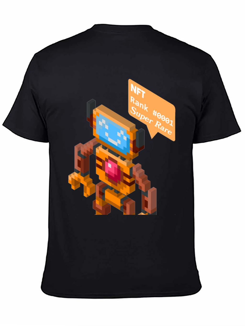 Pixelated NFT Robot Graphic Tee