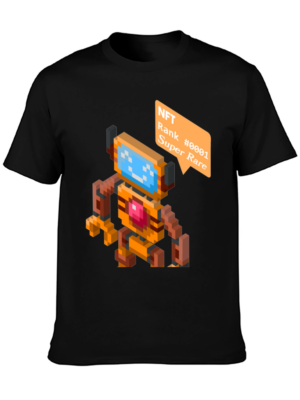 Pixelated NFT Robot Graphic Tee