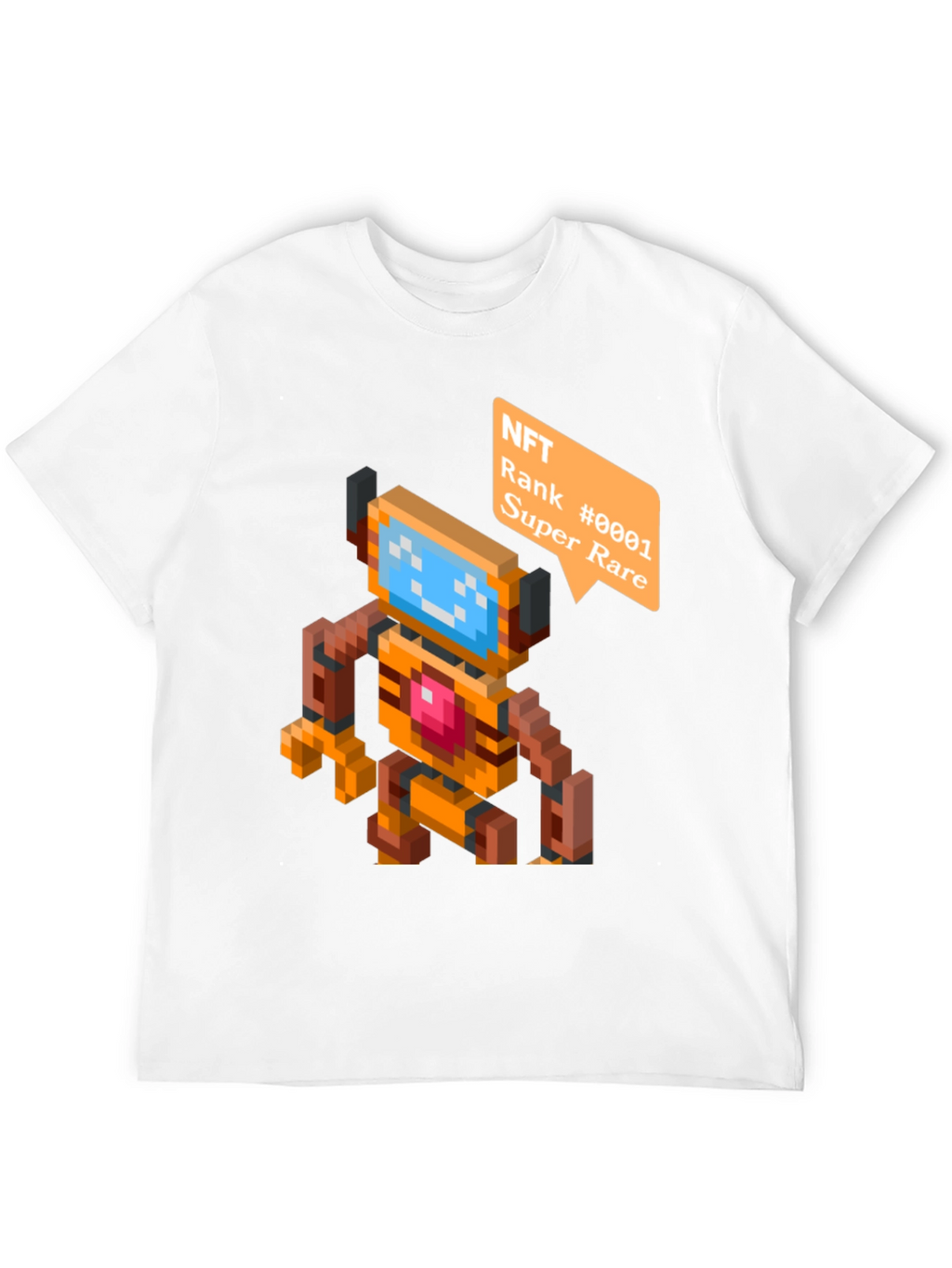 Pixelated NFT Robot Graphic Tee