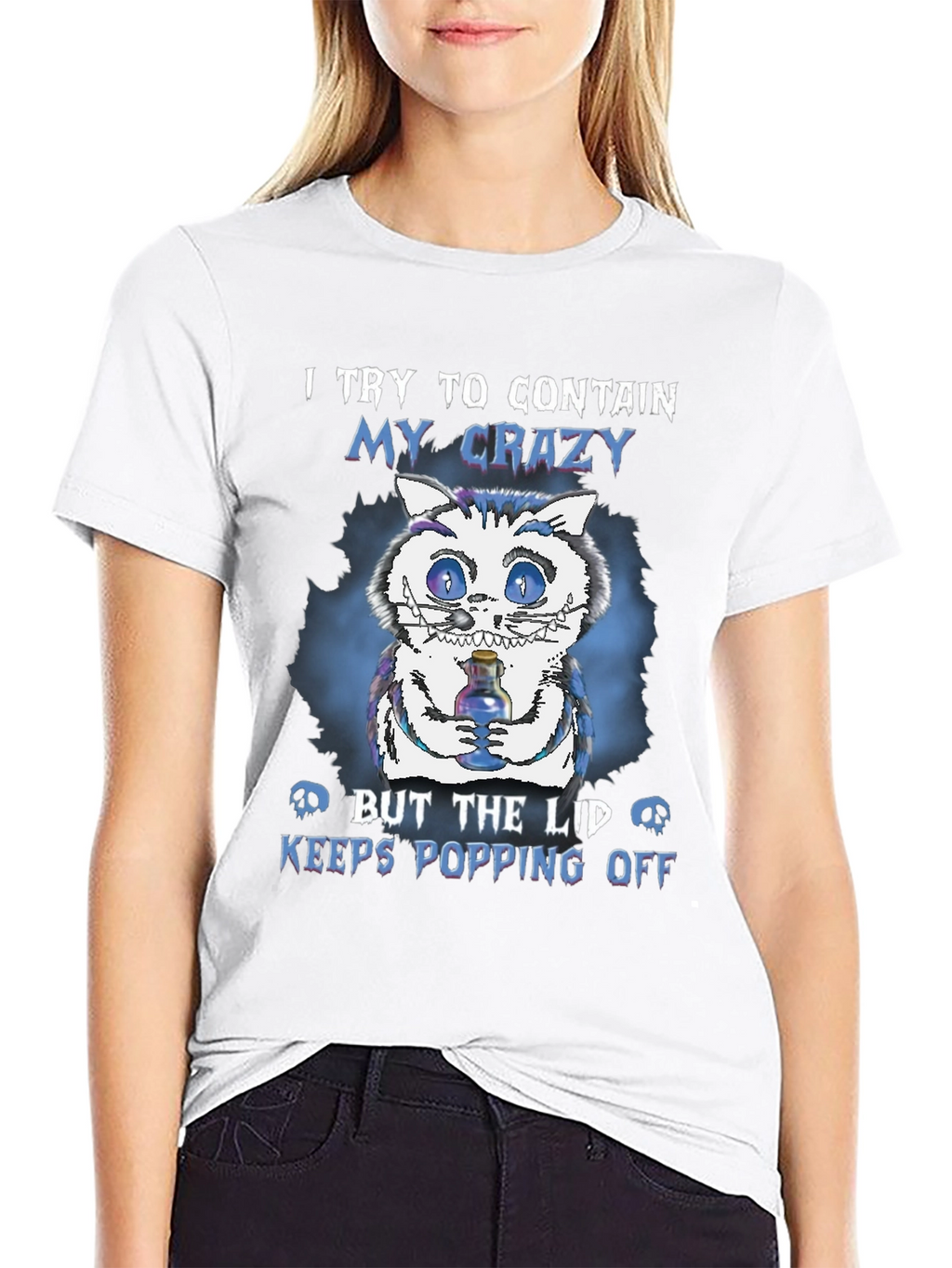 Crazy Cat T-Shirt: Lid Keeps Popping Off