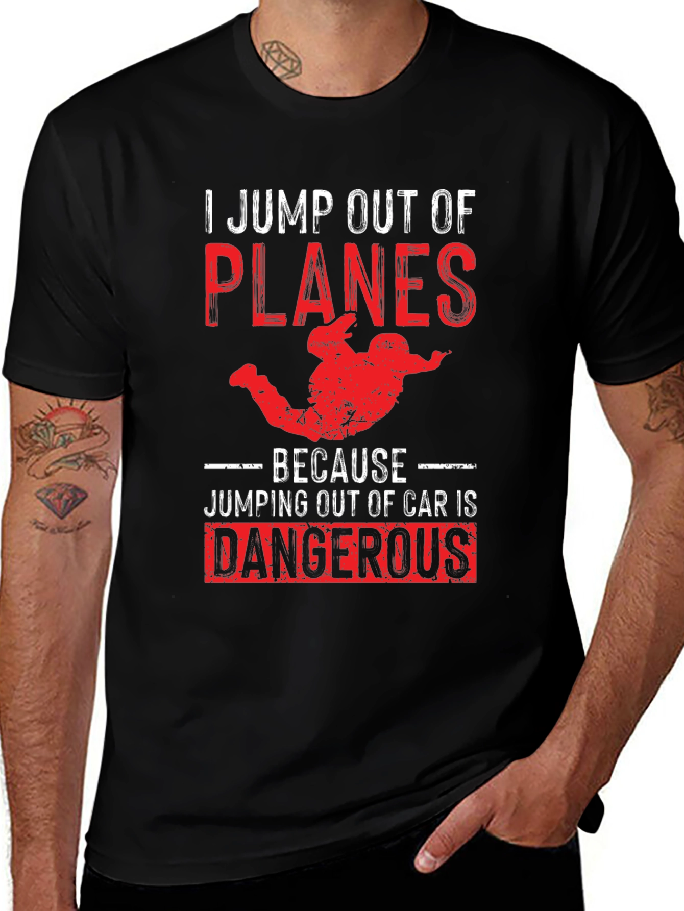 Skydiving Humor T-Shirt: Planes Over Cars
