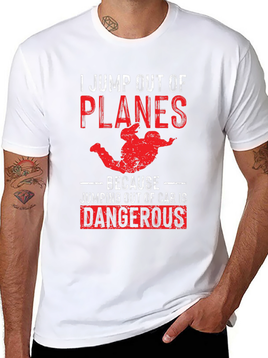 Skydiving Humor T-Shirt: Planes Over Cars