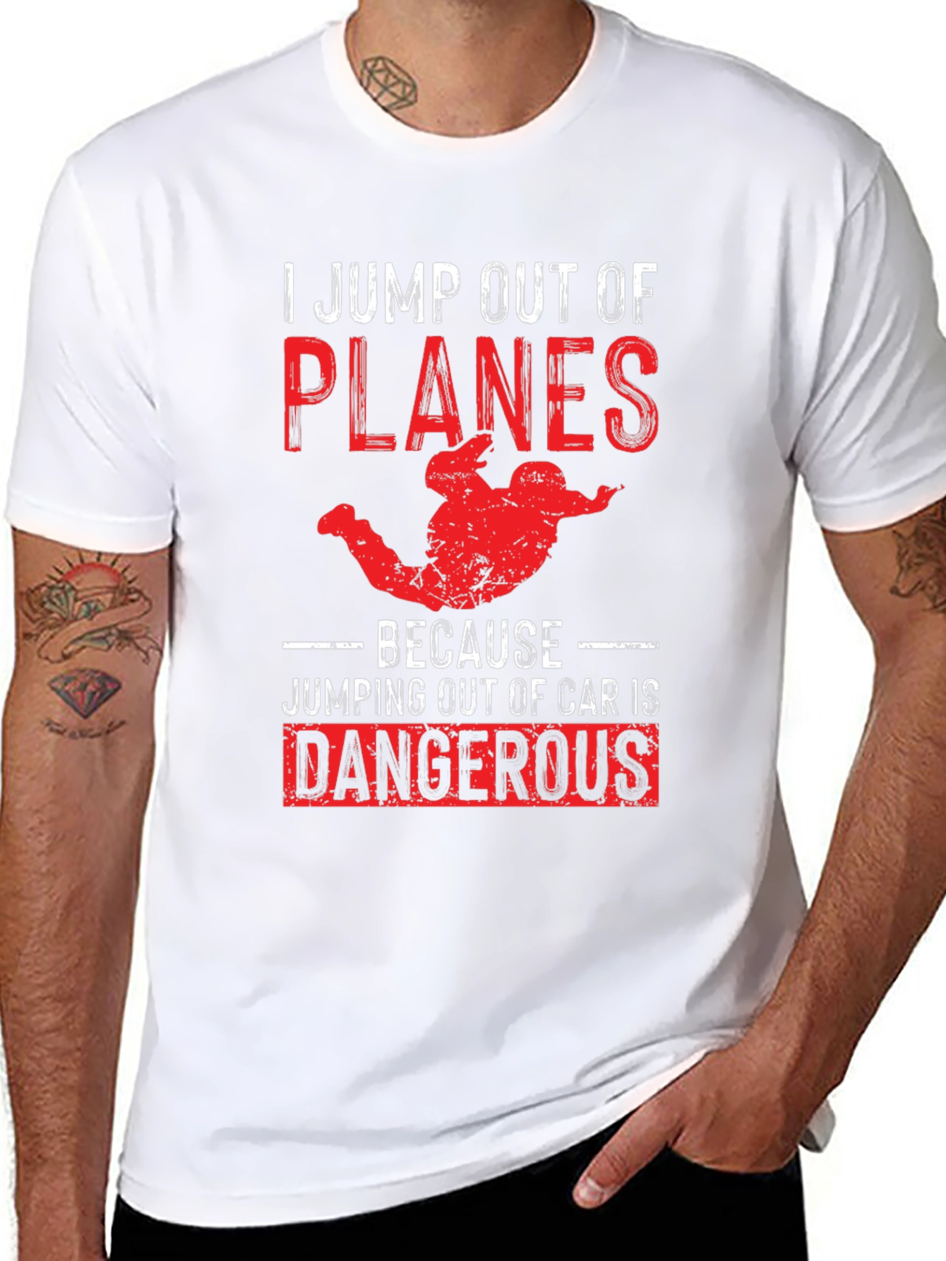 Skydiving Humor T-Shirt: Planes Over Cars