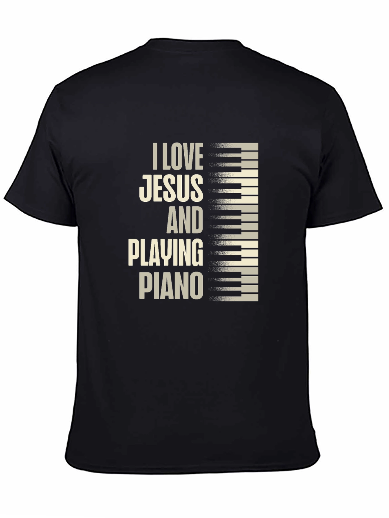 I Love Jesus and Playing Piano Graphic Tee