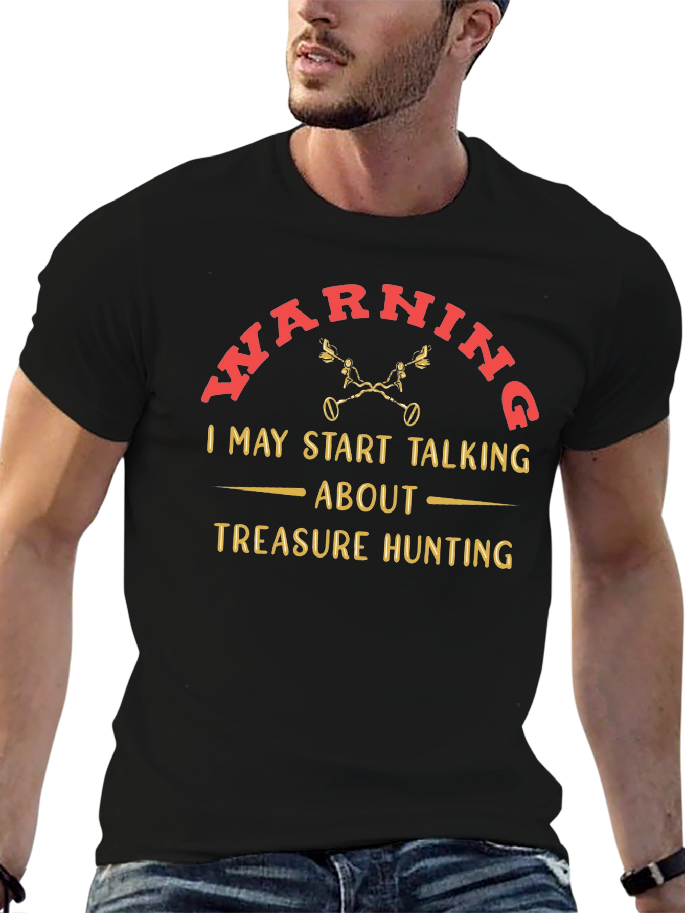 Treasure Hunting Warning T-Shirt - Funny Metal Detecting Tee