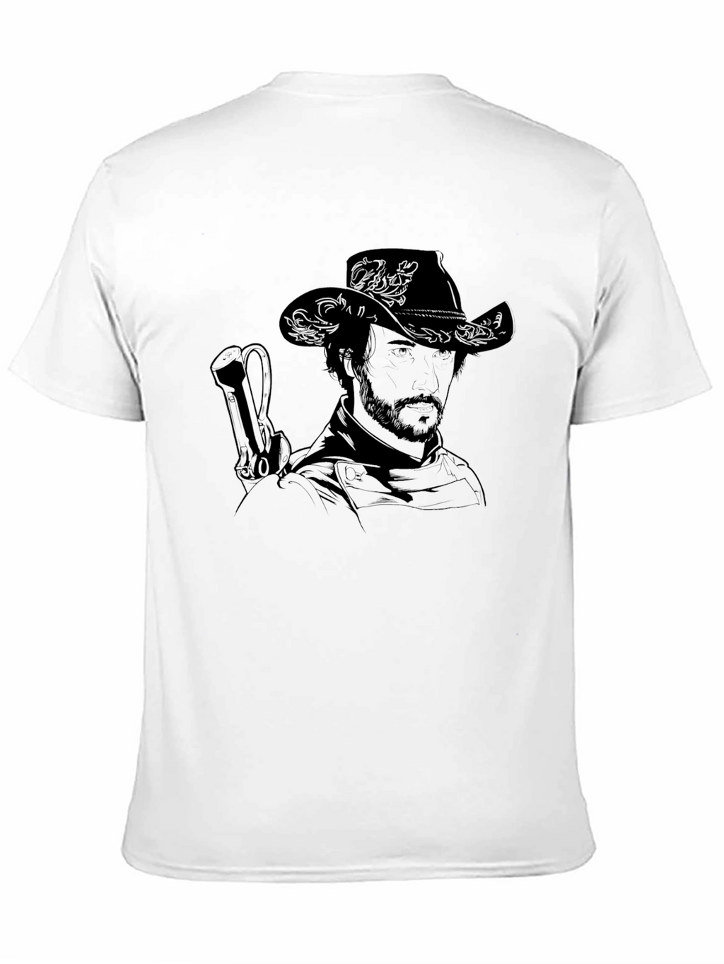 Western Cowboy Graphic Black T-Shirt