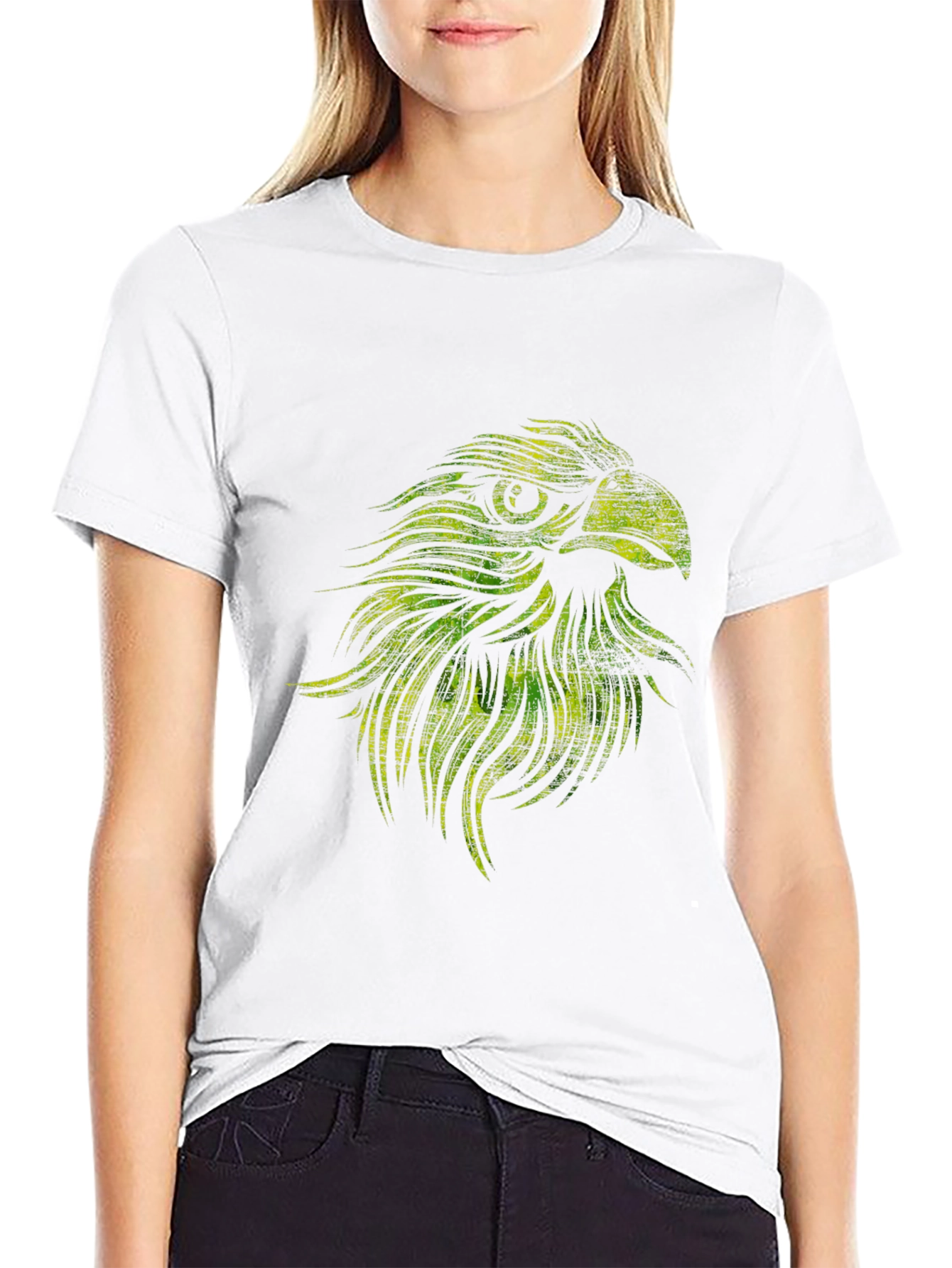 Eagle Graphic Print Black T-Shirt