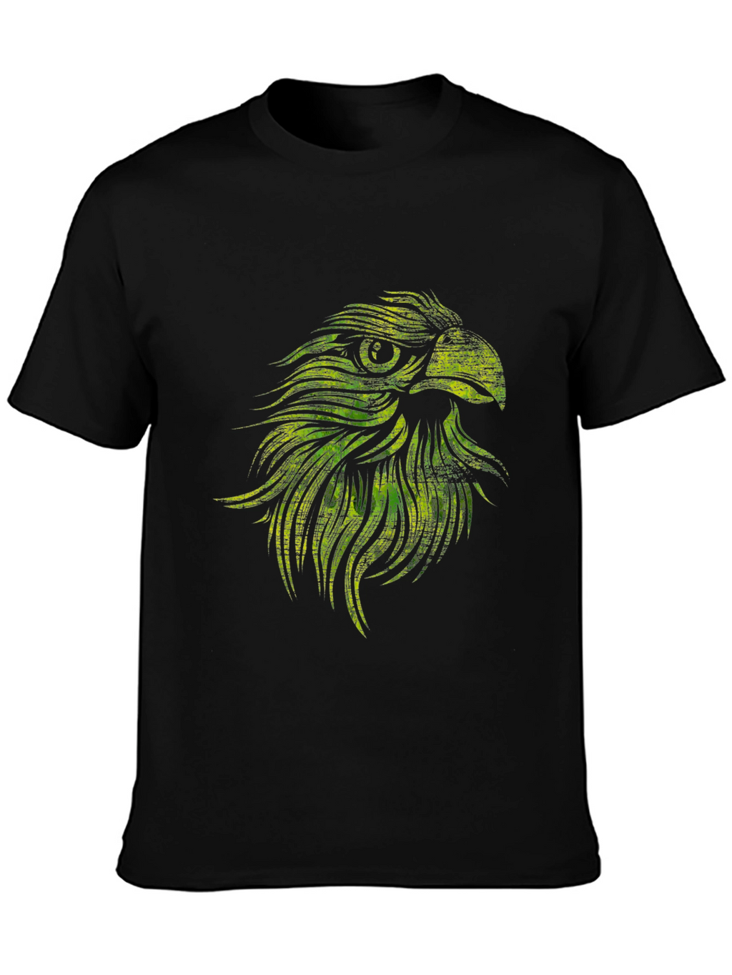 Eagle Graphic Print Black T-Shirt