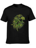 Eagle Graphic Print Black T-Shirt