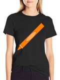 Orange Crayon Graphic Tee - Unisex