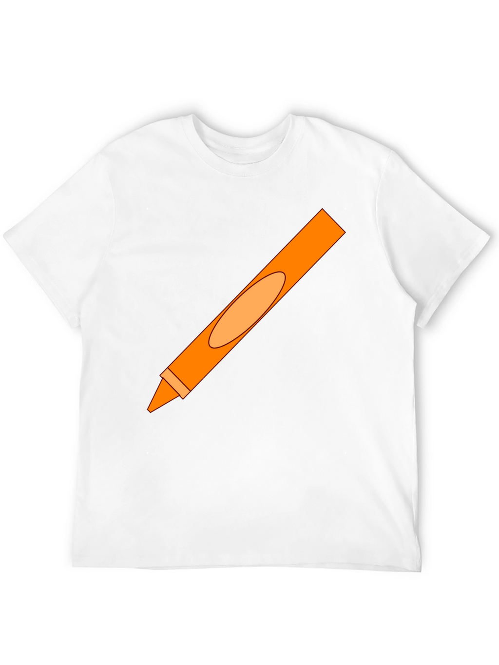 Orange Crayon Graphic Tee - Unisex