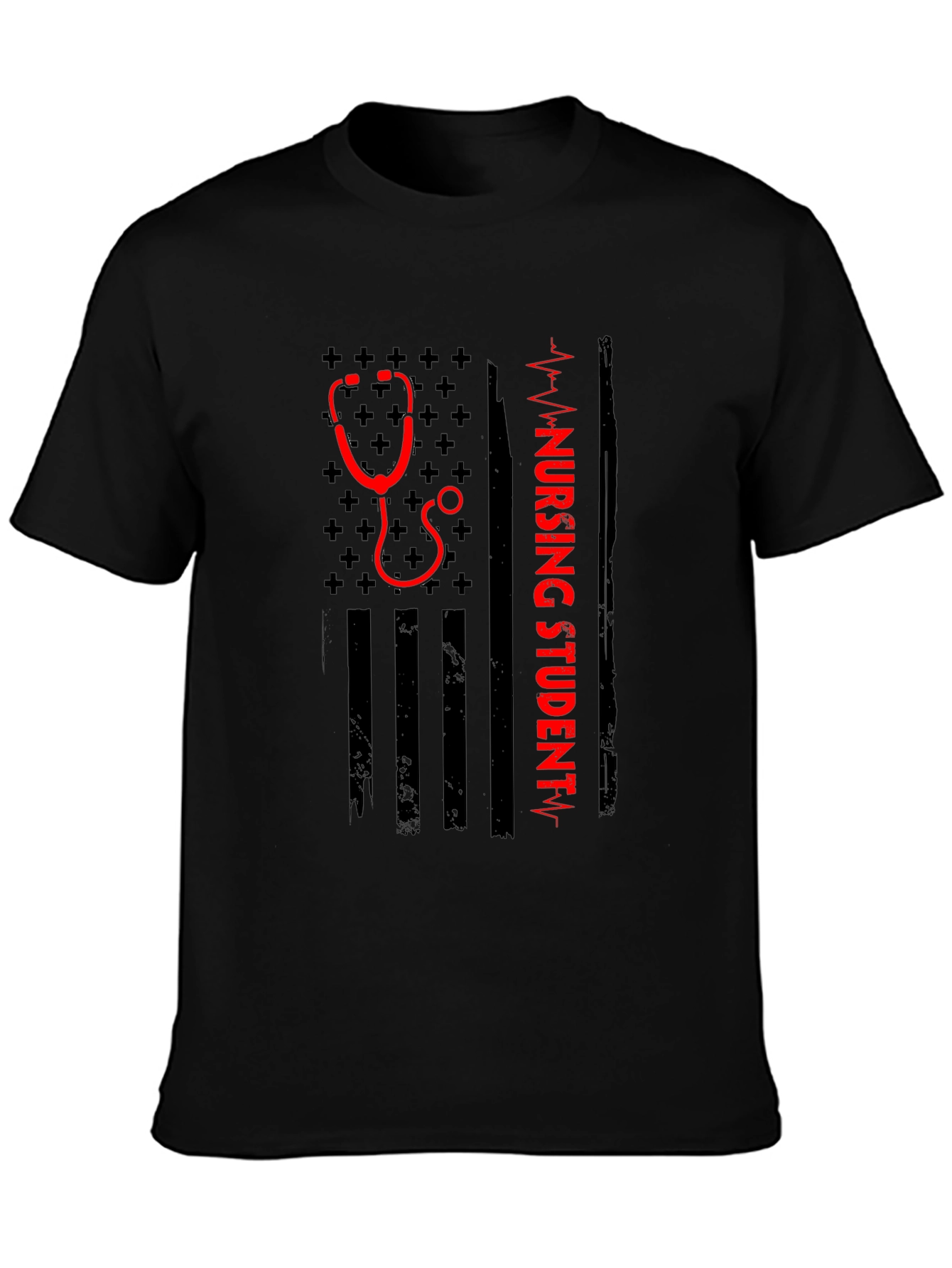 Nursing Student Flag Graphic T-Shirt