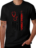Nursing Student Flag Graphic T-Shirt