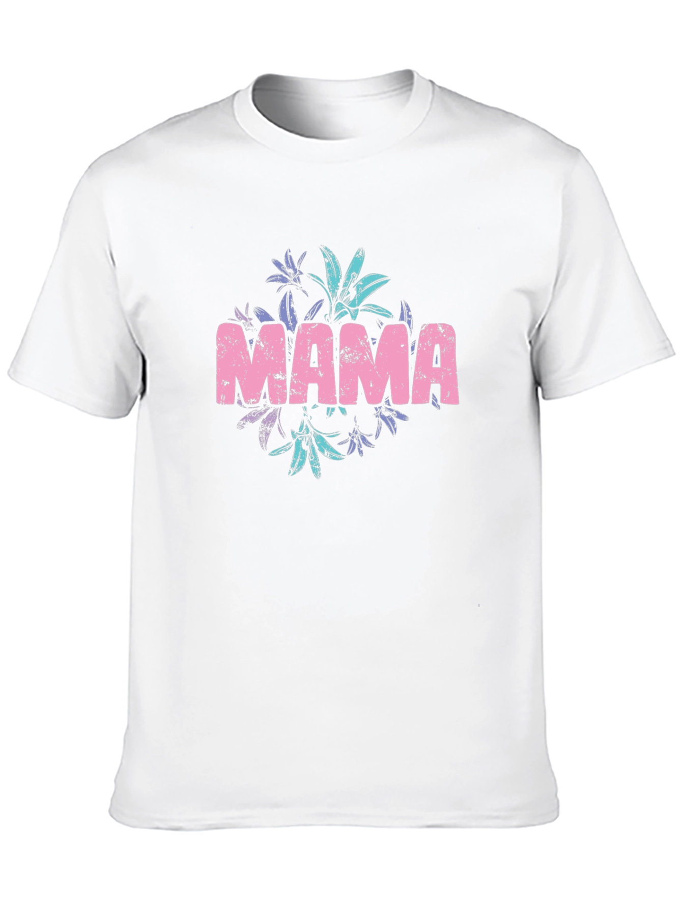 Mama Floral Graphic Black T-Shirt