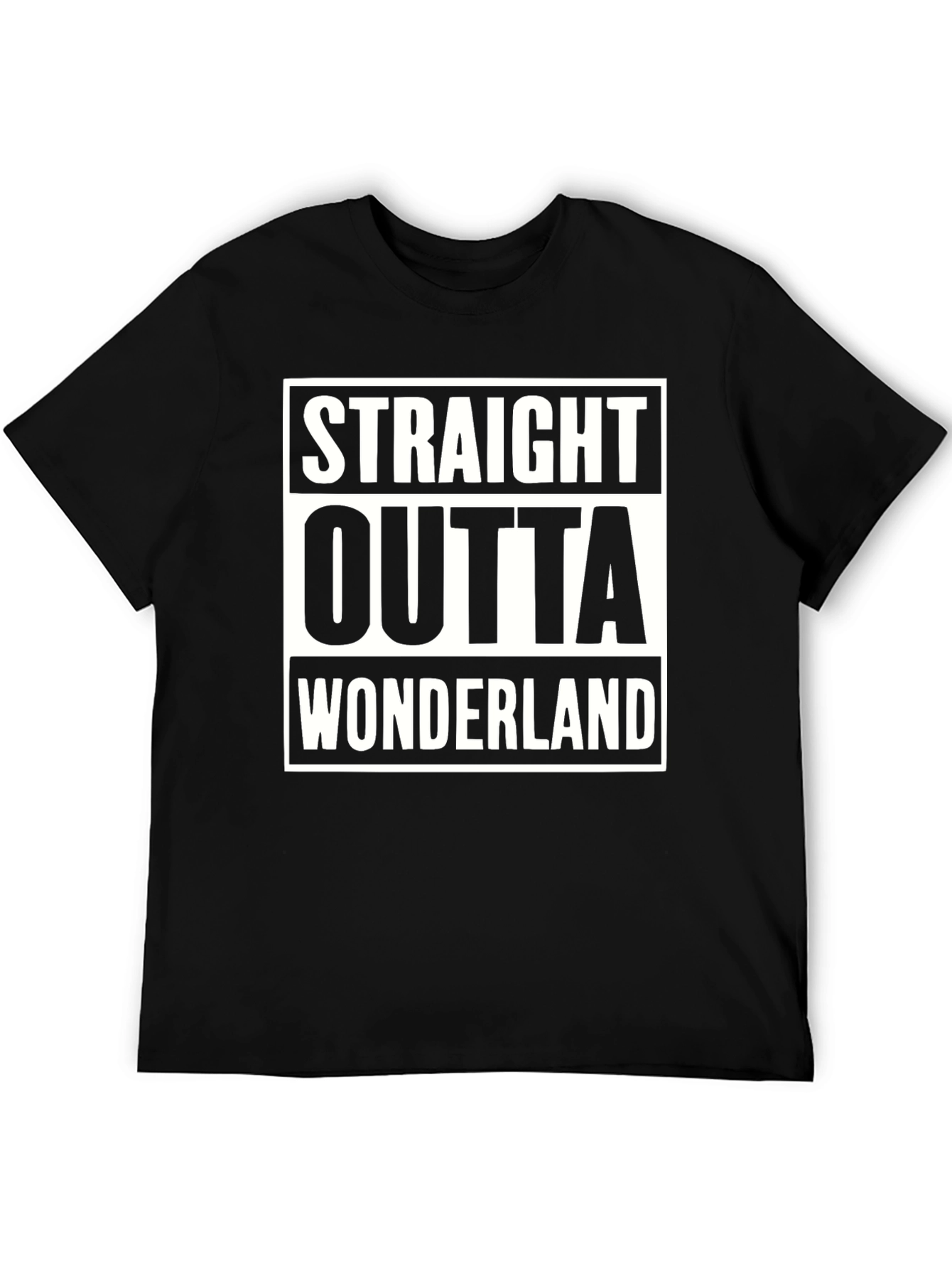 Straight Outta Wonderland Black T-Shirt