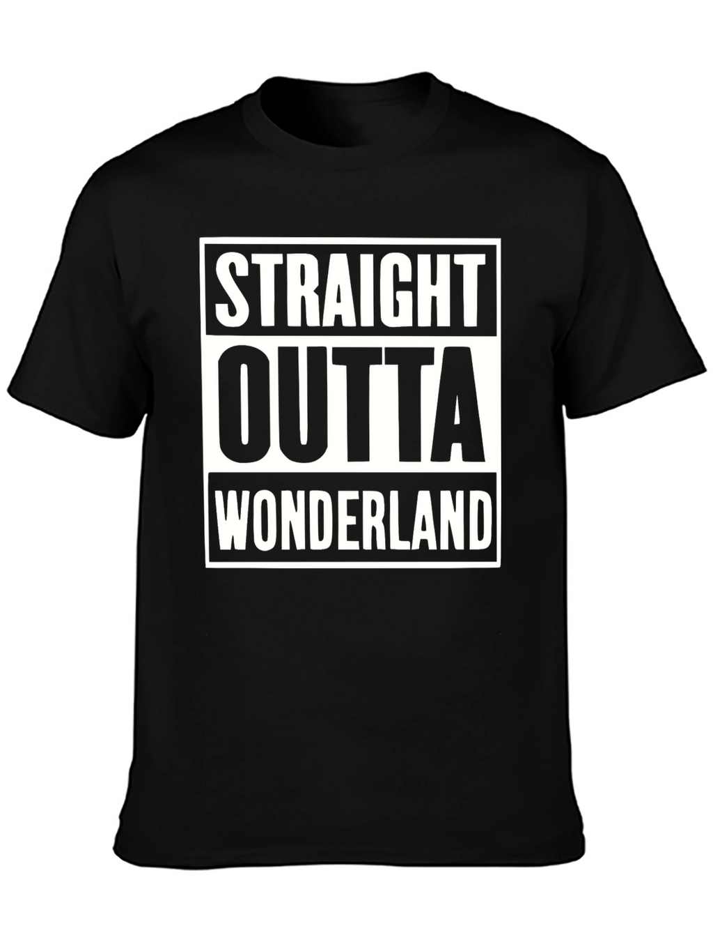 Straight Outta Wonderland Black T-Shirt