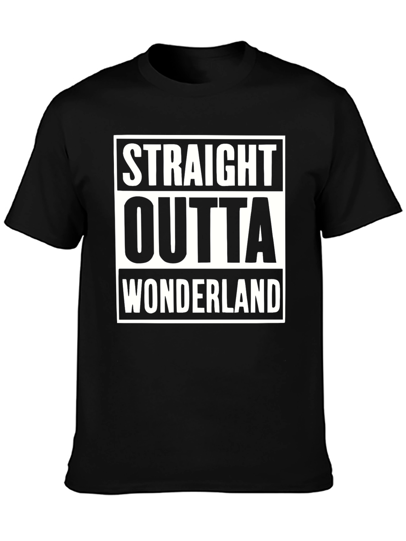 Straight Outta Wonderland Black T-Shirt